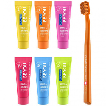 Be You Six-Taste-Pack zestaw sześciu mini past wybielających 6x 10 ml + szczoteczka