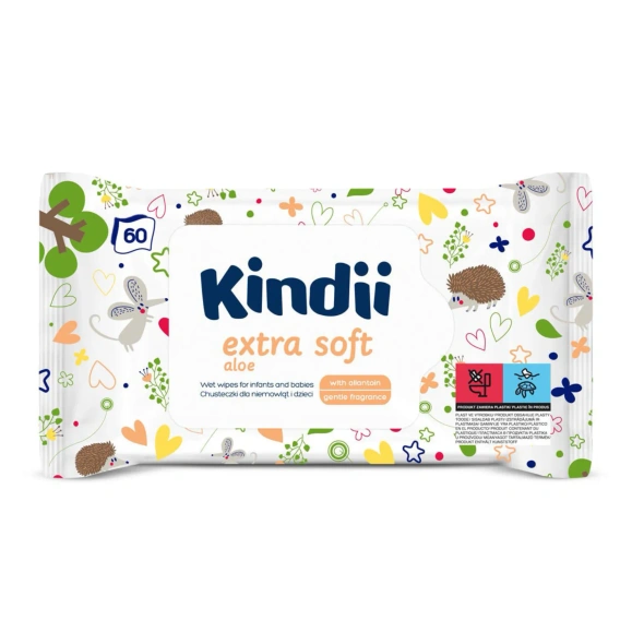 Extra Soft Aloe nawilżane chusteczki dla niemowląt 60 szt