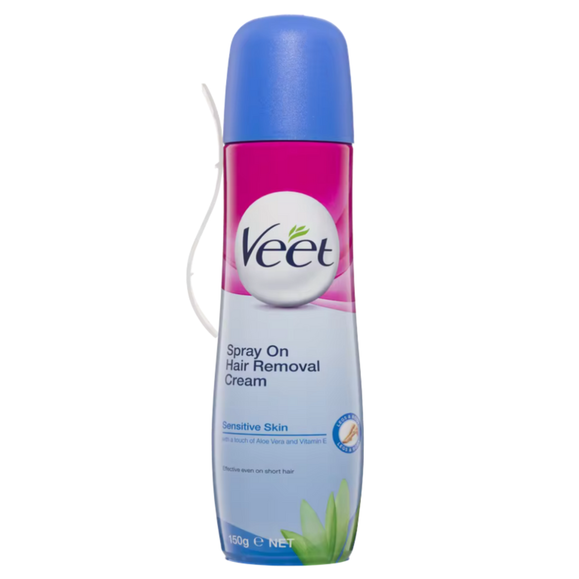 Krem do depilacji w sprayu do skóry wrażliwej z łopatką do aplikacji 150 ml