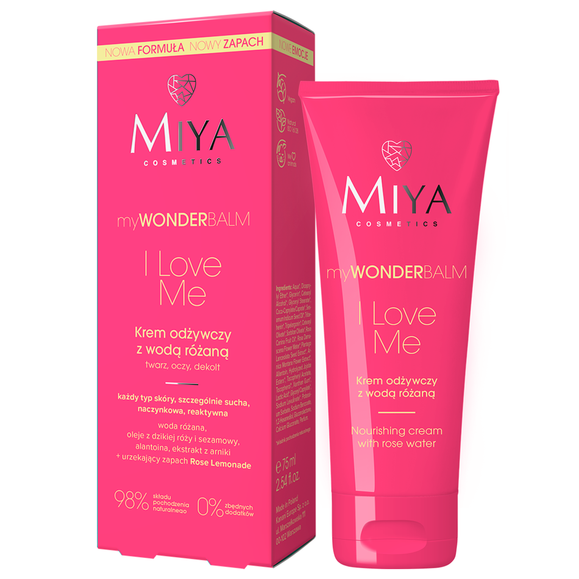 MyWonderBalm I Love Me krem odżywczy z wodą różaną 75 ml