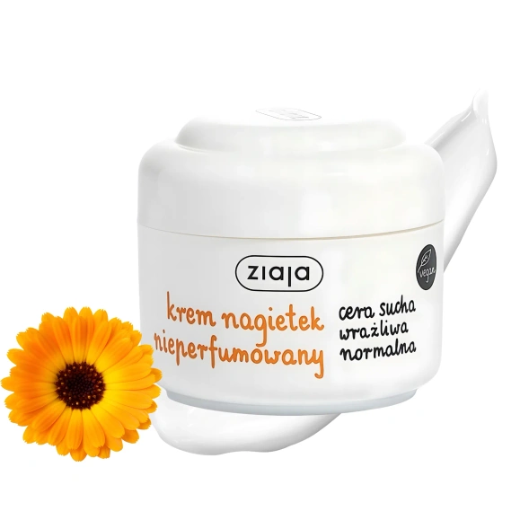 Krem do twarzy nagietek nieperfumowany cera sucha wrażliwa 50 ml