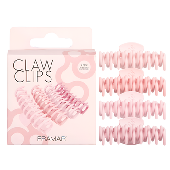 Claw Clips Blush Toned klamry do włosów 4 sztuki