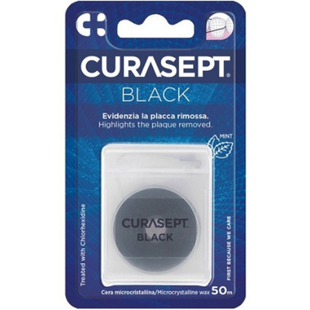 Czarna nić woskowana z miętą 50 m