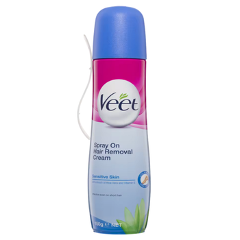 Krem do depilacji w sprayu do skóry wrażliwej z łopatką do aplikacji 150 ml