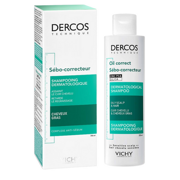 Dercos Oil Correct szampon regulujący przetłuszczanie się 200 ml