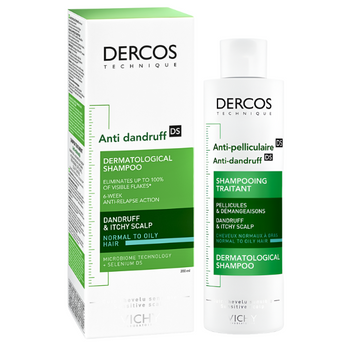 Dercos szampon przeciwłupieżowy do włosów normalnych i przetłuszczających się 75 ml